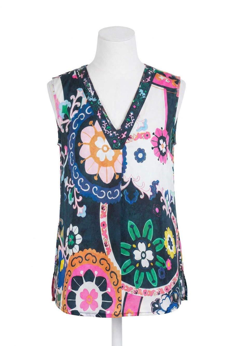 NEW VILAGALLO orianna suzani print blouse in multi